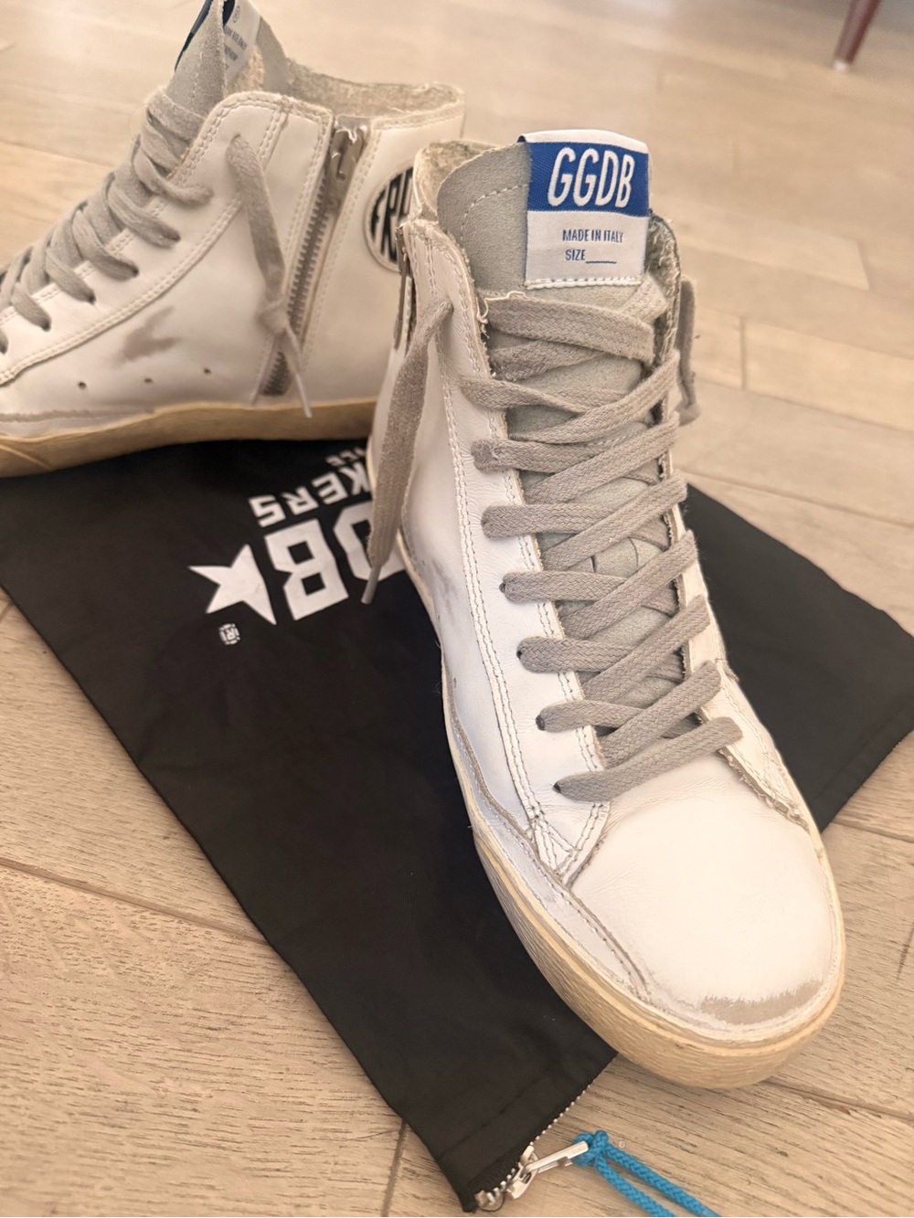 Golden Goose Francy White High-Top Sneakers leather with suede star